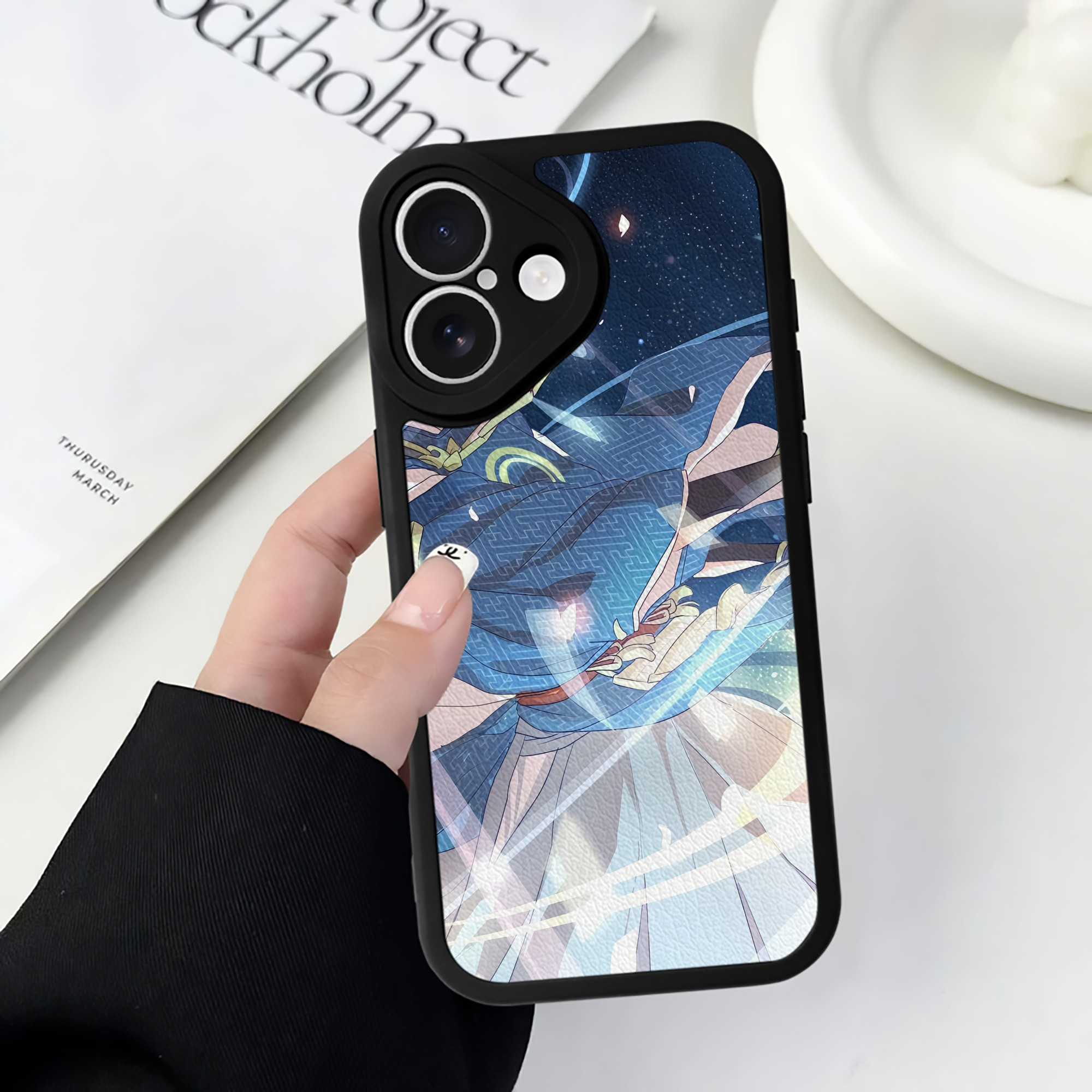 （画像用） 刀剣乱舞 Touken Ranbu 【iPhone 16シリーズ対応】シリコンスマホケース（レザー調） 材質：シリコン